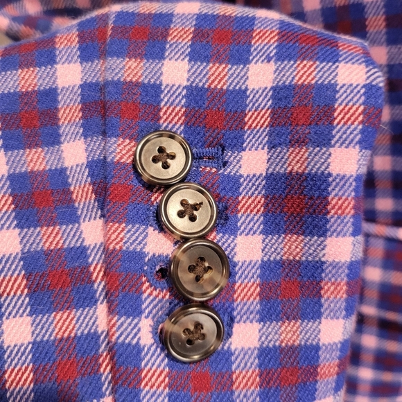 J Crew Regent Womens Size 4 In Bright Colored Plaid Print One Button Blazer - Picture 4 of 7